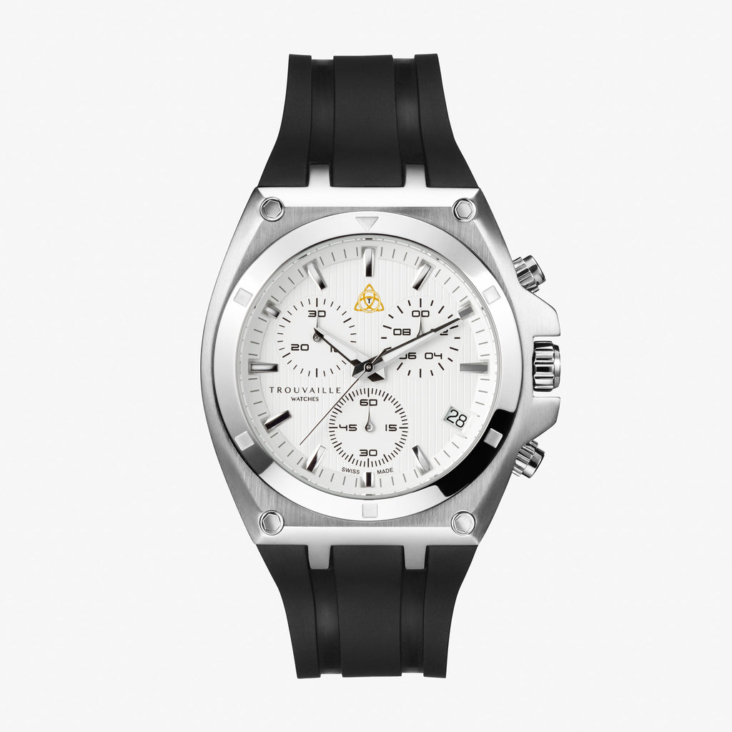 White Deluxe Chronograph Watch