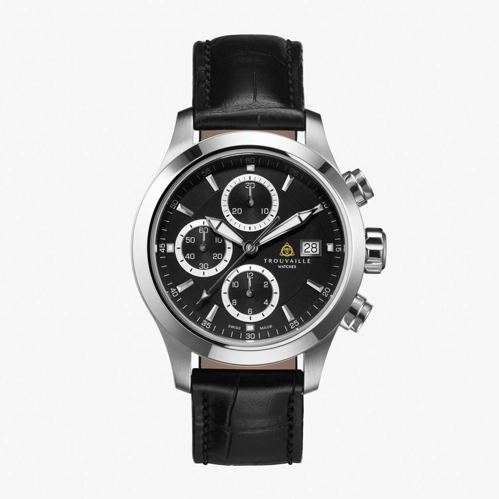 Black Pilot Chronograph Automatic Watch